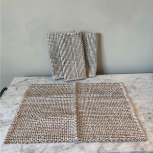 NWOT set of 4 jute natural bone woven placemats